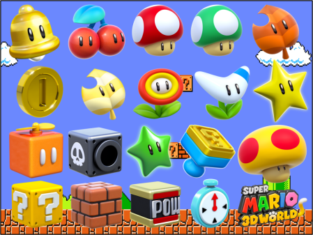 Look at all these power ups! Just seeing them brings back so many good memories from this game
